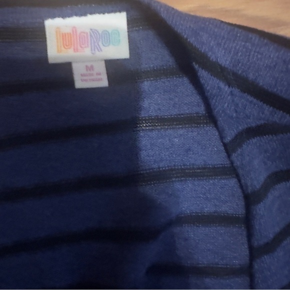 LuLaRoe Navy and Black Striped Dress - Picture 4 of 8